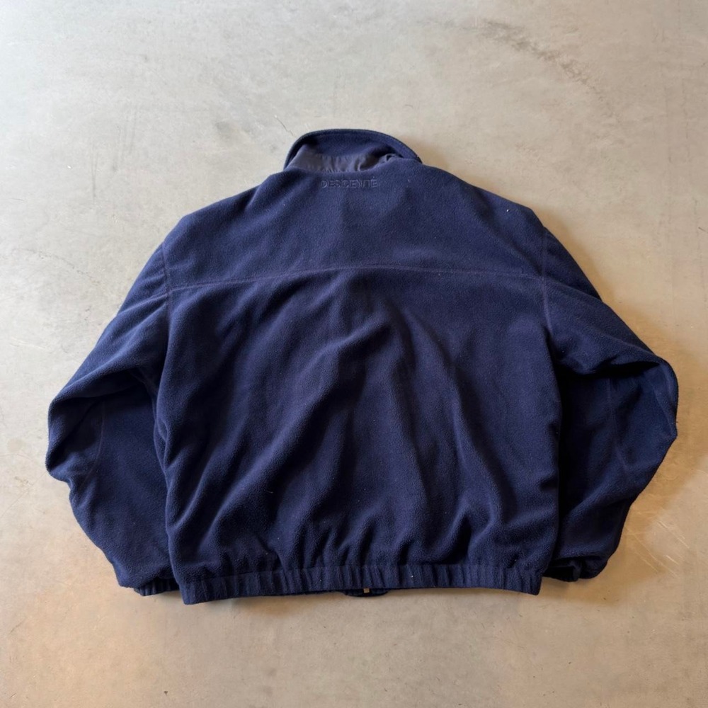 Vintage descente navy blue zip up hiking outdoor bomber fleece - Picture 3 of 5